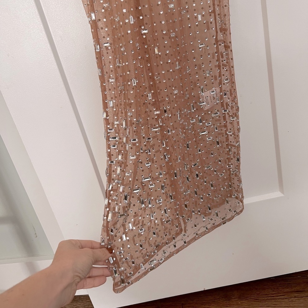 Retrofete Vinci Crystal Embellished Handmade Sheer Maxi Dress Gown NEW with tags - Picture 5 of 15